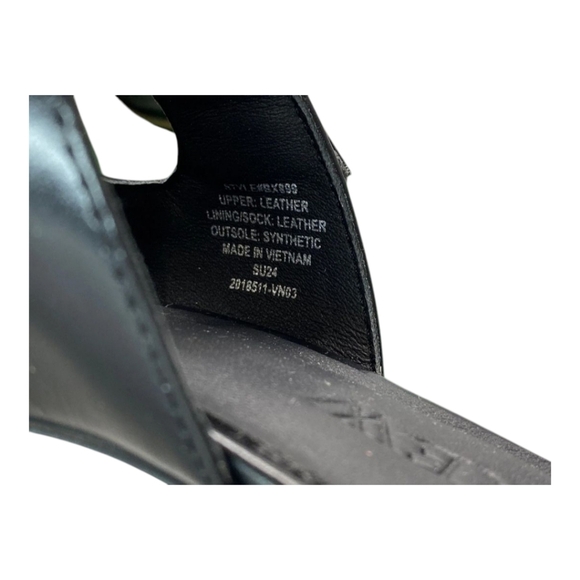 J. Crew Womens Size 9 Layne Buckle Leather Two Strap Heel Sandals BX899 - Black - Picture 10 of 14